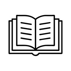 Open book icon vector illustration, education and reading concept, library resource and knowledge 90