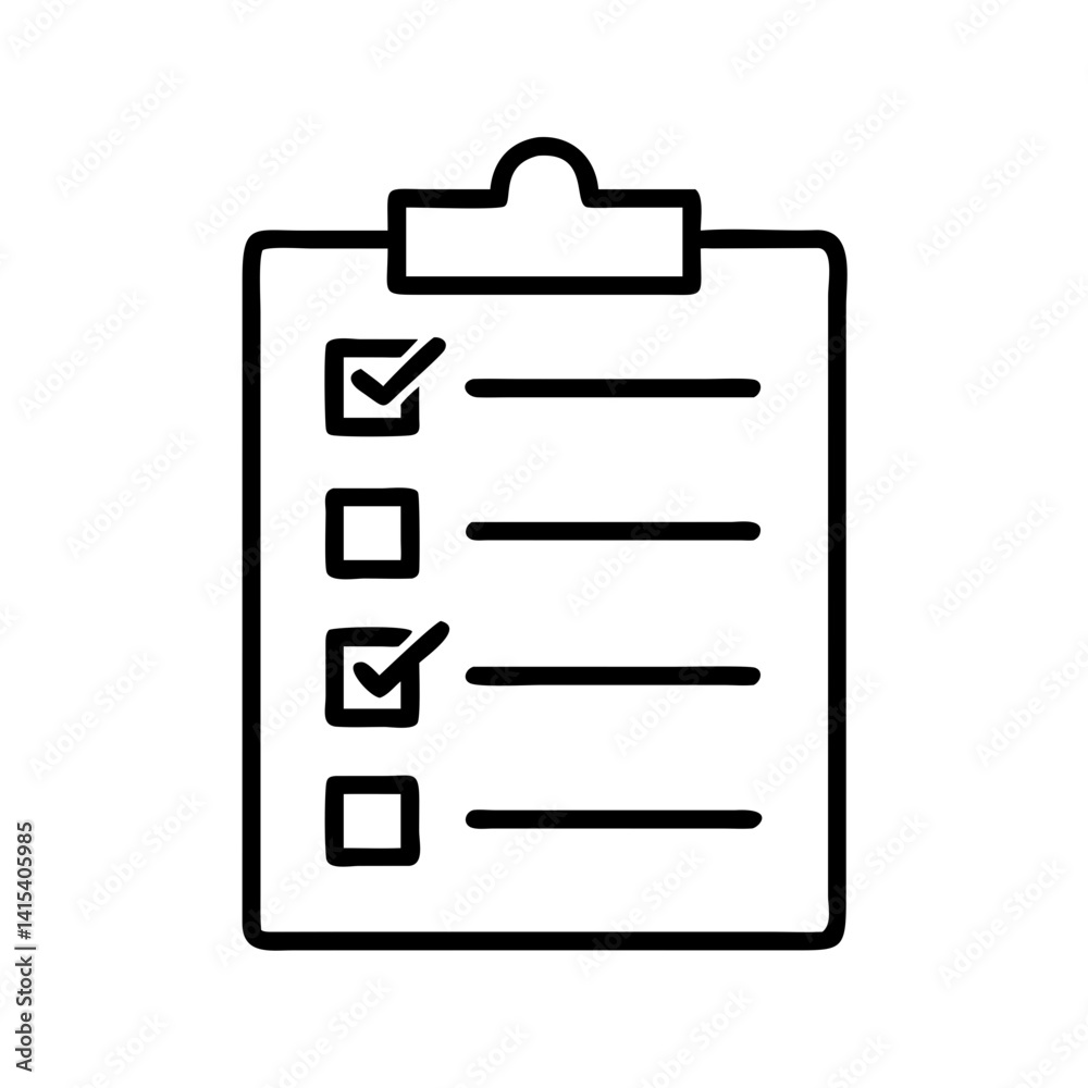 Poster checklist task management to do list vector icon symbol for business and project planning app