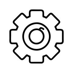Gear cogwheel settings icon vector graphic for engineering mechanical and industrial solutions