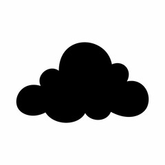 Simple cloud silhouette. Flat image