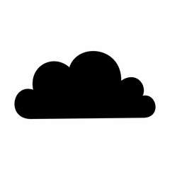 Simple cloud silhouette. Flat image
