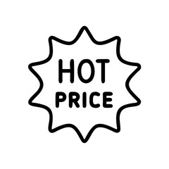 Hot Price Discount Icon for Black Friday Promotions  