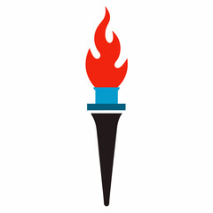 Torch Vector with White Background &ndash; 4th of July Independence Day Graphic