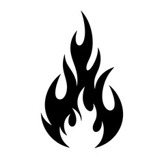fire flame silhouette vector illustration symbol