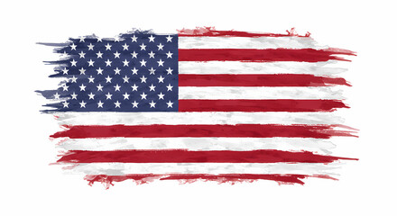 Distressed American Flag Image Patriotism Vintage and Grunge Background