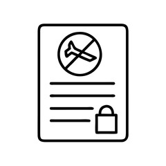 No drone zone restricted area sign icon vector illustration safety regulation policy rules aviation