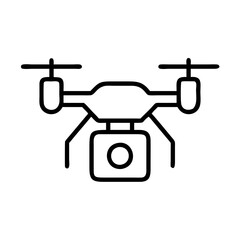 Drone icon vector illustration, aerial photography drone, drone camera, flying drone for mapping