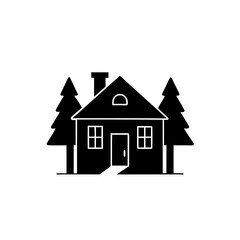 Fototapeta premium creative details Cabin Icon Vector Illustration