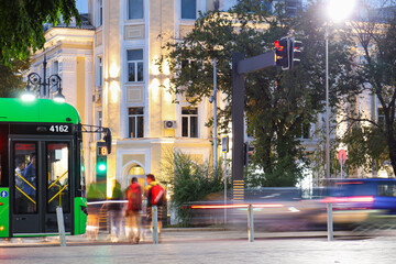 Fototapeta premium Almaty City Kazakhstan 5 September 2024. Arbat Avenue in Almaty, Zhibek Zholy Pedestrian Street. Panfilov walking Street