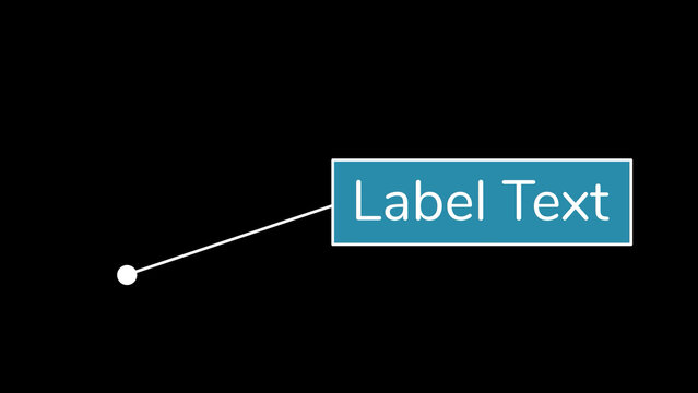 Label text box with pointer and line