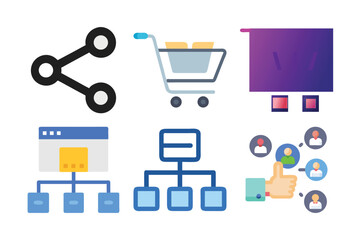 set of shopping icons