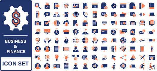 Business and office web icons in line style. Money, bank, contact, infographic. Icon collection. Vector illustration