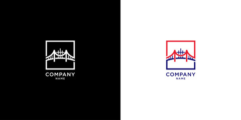 Letter M Bridge Logo Design