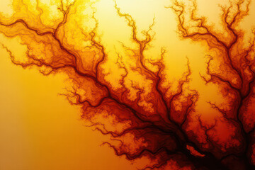 Mesmerizing Ink Swirls: Dreamlike Organic Patterns in Yellow and Thistle