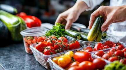 Pickle organic hand pick Fresh vegetables being sorted for cooking or sale.