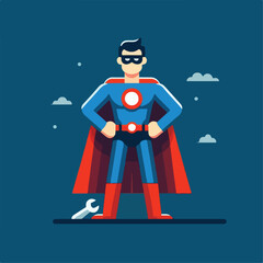 cool superhero image vector