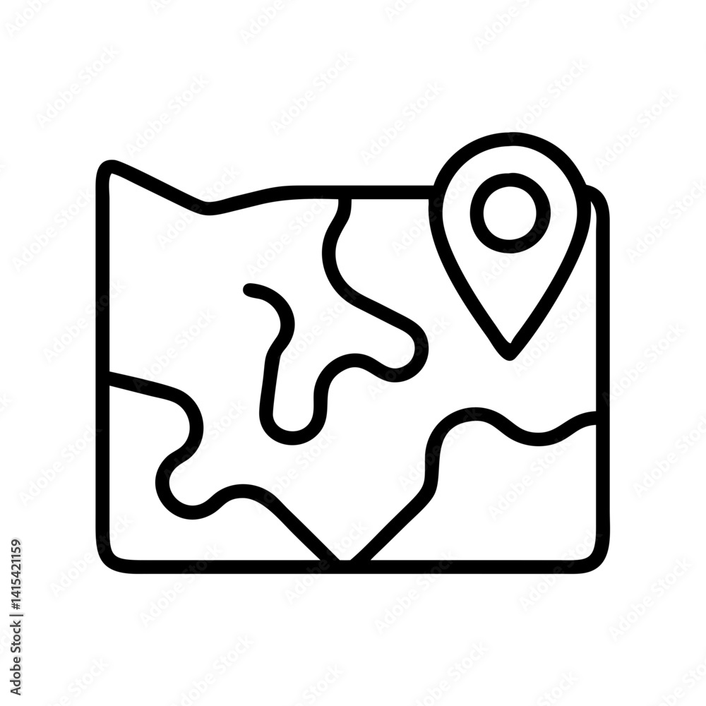 Poster find location on map with pin point marker for travel destination and navigation guide icon