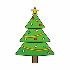 christmas tree vector illustration