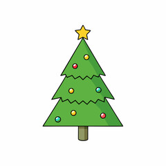 christmas tree vector illustration