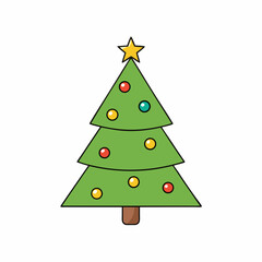 christmas tree vector illustration