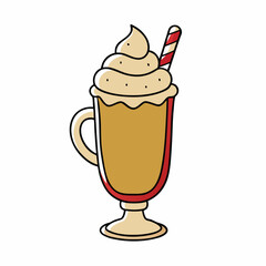 eggnog vector illustration
