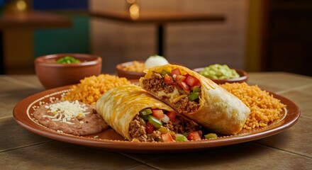 Signature Dish From Mexico Mexican Burrito Chimichanga 