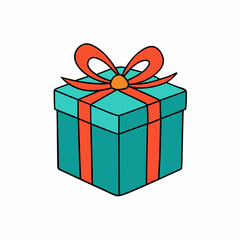 gift box with red ribbon