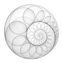 Obraz premium nautilus shell isolated on black