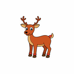 reindeer cartoon vector