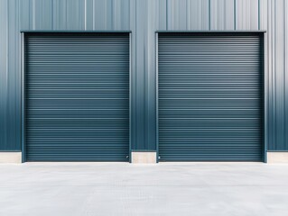Automatic vehicle garage doors with remotecontrolled security access, hightech residential protection system