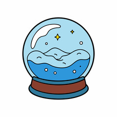 snow globe vector  