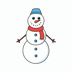 snowman on a white background