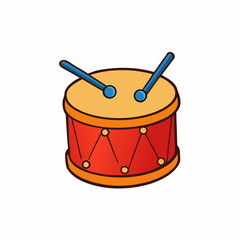 toy drum isolated on white