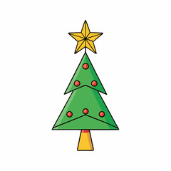 tree topper star vector illustration
