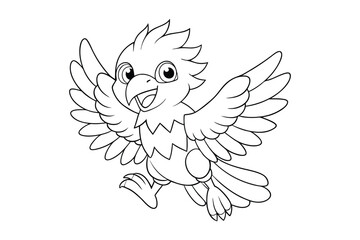 Obraz premium bird coloring book