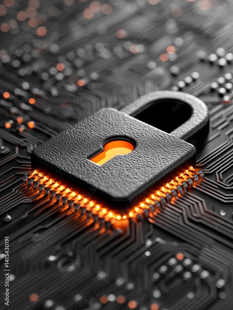 Poster secure data protection network - cybersecurity, data encryption, safety, network security, secure co