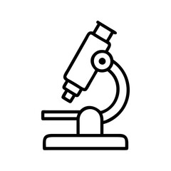 Microscope vector illustration for science research biology lab equipment and medical study tool design