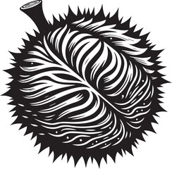Beautiful Black Durian Vector Silhouette Art This Is An Editable And Printable Vector Eps File
