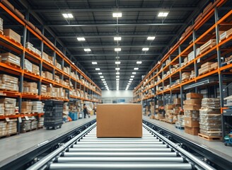 Fototapeta premium Industrial Warehouse Interior