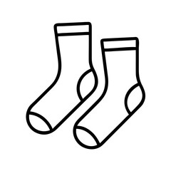 Pair of socks outline vector illustration, socks for winter, socks for men and women design