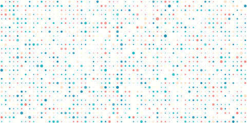 Dotted background with circles multicolor vector design. Abstract colorful random dots background. Color random dots on white background. colorful background with multicolored dots, dots effect.	