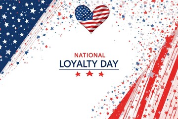 Obraz premium Patriotic concept for loyalty day with american heart flag in may showcasing uk us