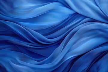 Obraz premium Gentle Flowing Blue Fabric Texture for Background or Design Use