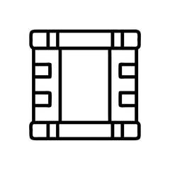 Download film strip vector icon for movie production and cinema industry graphic design element use case