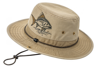Fishing Hat isolated on a transparent background.