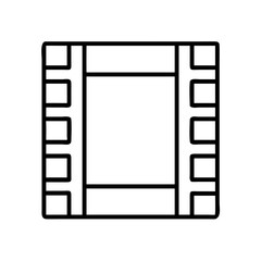 Obraz premium Film reel movie cinema icon vector illustration stock image for video production and entertainment