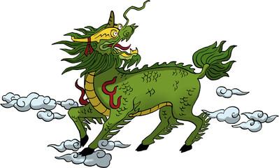Obraz premium qilin cartoon