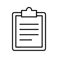 Clipboard icon vector illustration for medical report checklist and task management design