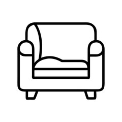 Illustration of a modern living room armchair furniture for home decor and relaxation use