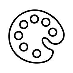 Vector art illustration of artist paint palette for painting drawing and art supplies design